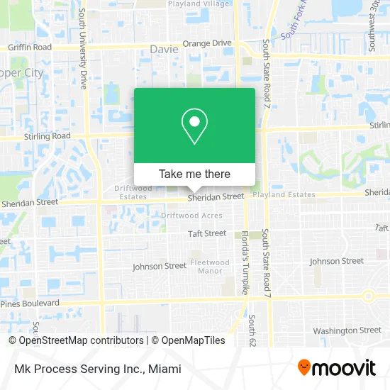 Mk Process Serving Inc. map