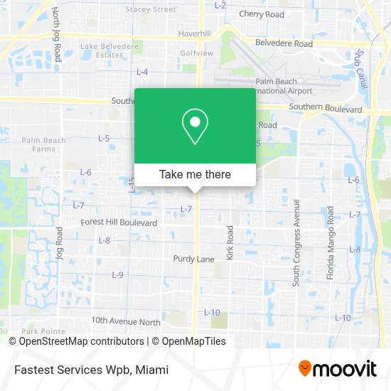 Fastest Services Wpb map