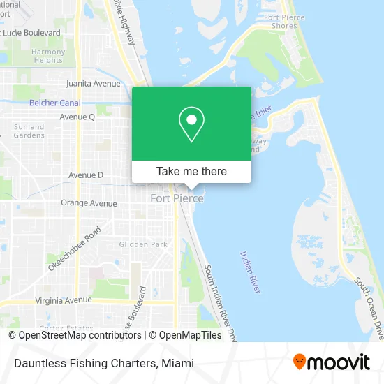 Dauntless Fishing Charters map