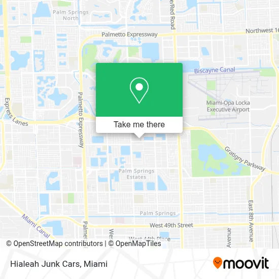 Hialeah Junk Cars map