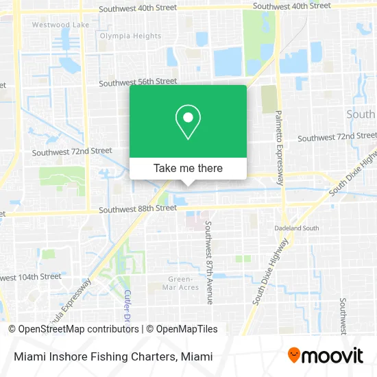 Miami Inshore Fishing Charters map
