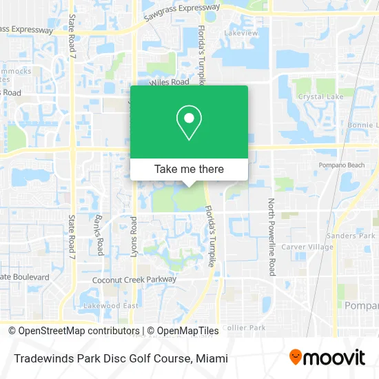 Tradewinds Park Disc Golf Course map