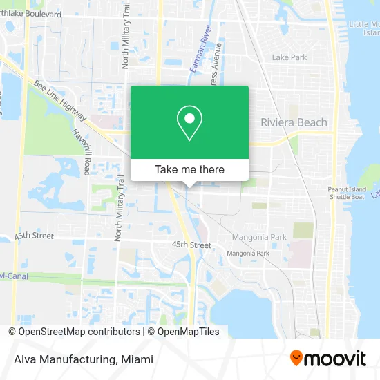 Alva Manufacturing map
