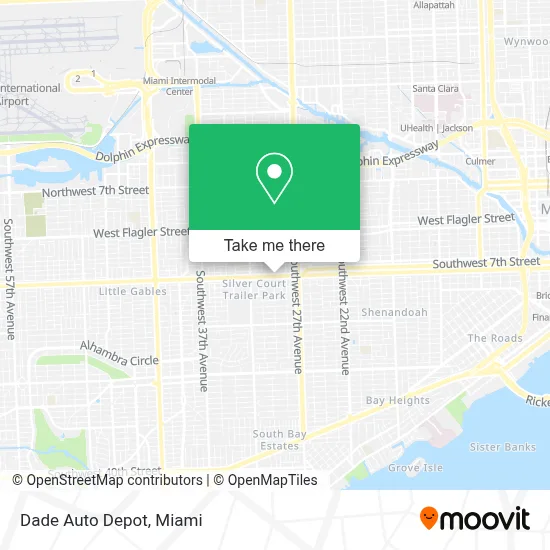 Dade Auto Depot map