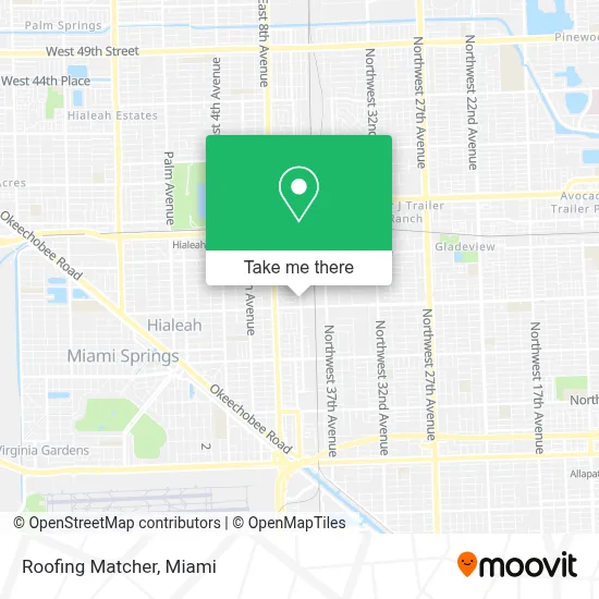 Roofing Matcher map