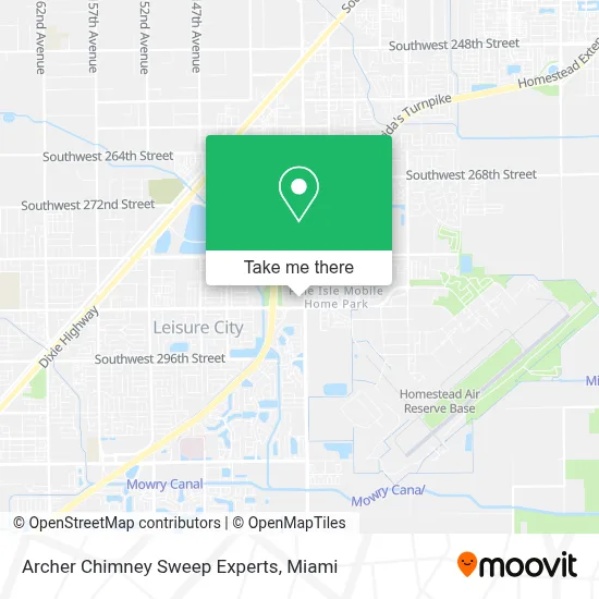 Archer Chimney Sweep Experts map