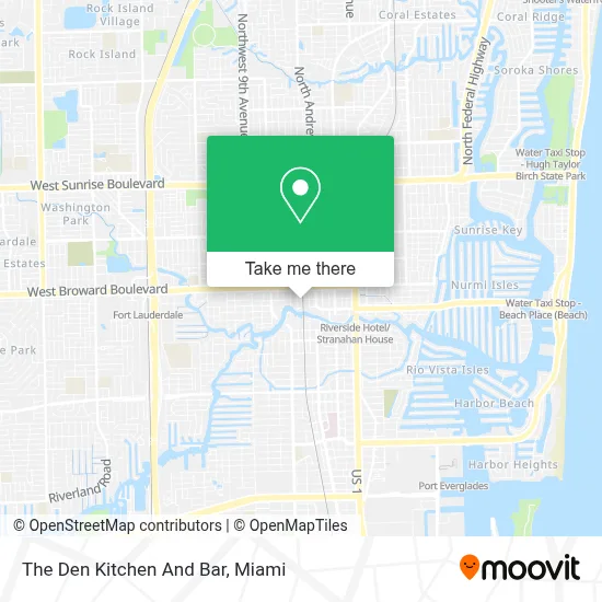The Den Kitchen And Bar map