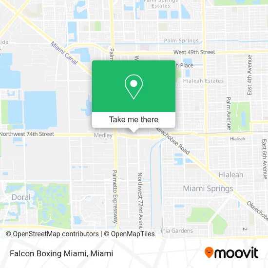 Falcon Boxing Miami map