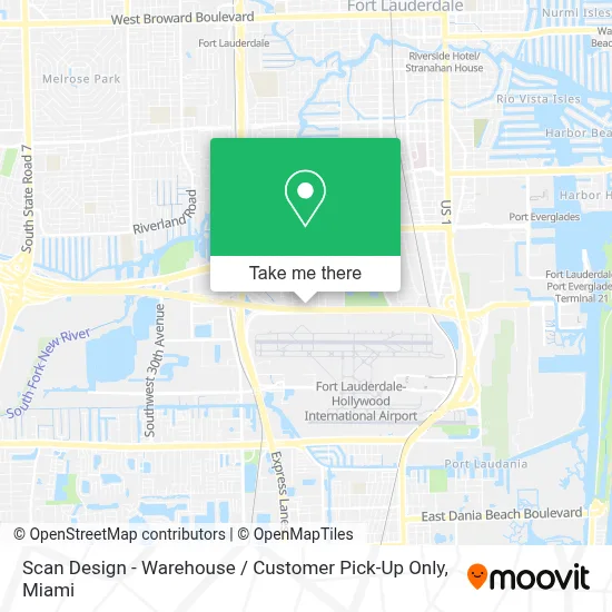 Scan Design - Warehouse / Customer Pick-Up Only map