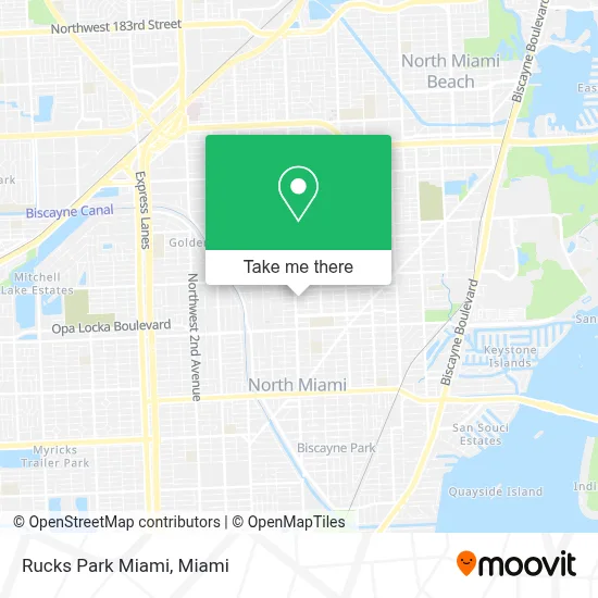 Rucks Park Miami map