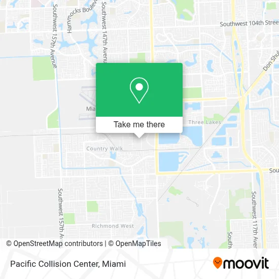 Pacific Collision Center map