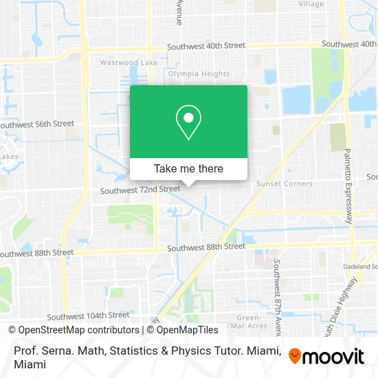 Prof. Serna. Math, Statistics & Physics Tutor. Miami map