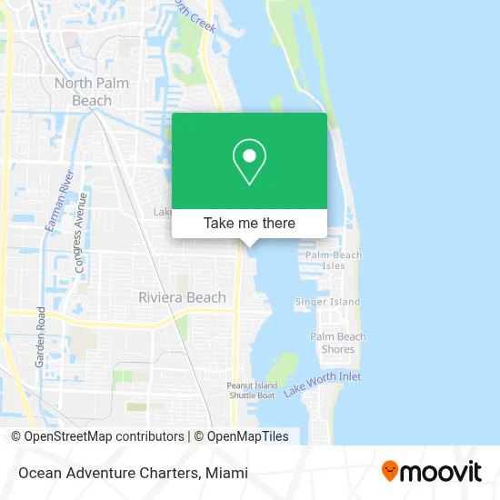 Ocean Adventure Charters map