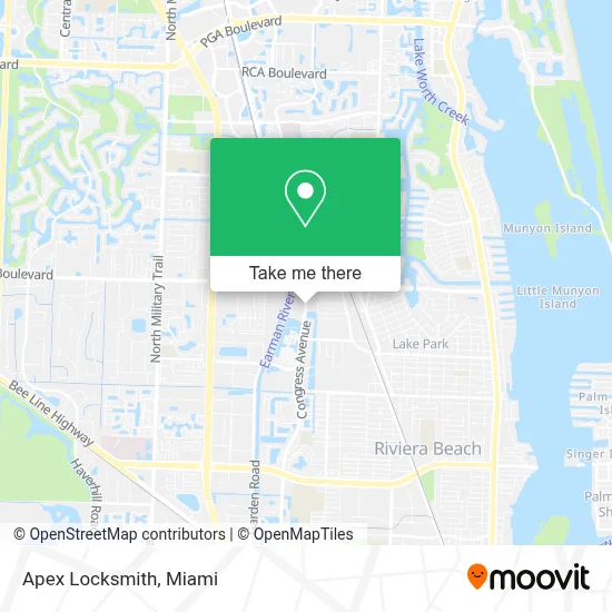 Apex Locksmith map