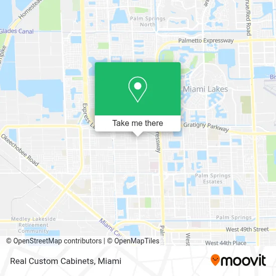 Real Custom Cabinets map