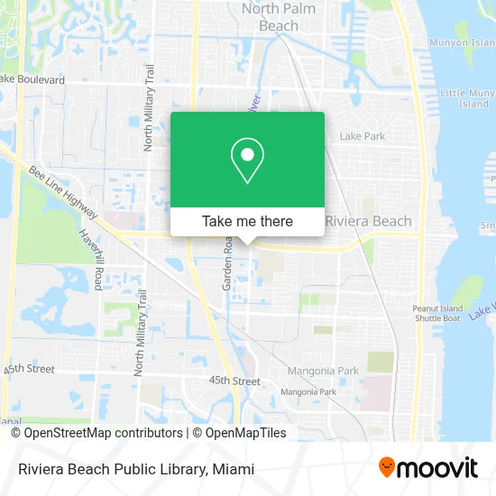 Riviera Beach Public Library map