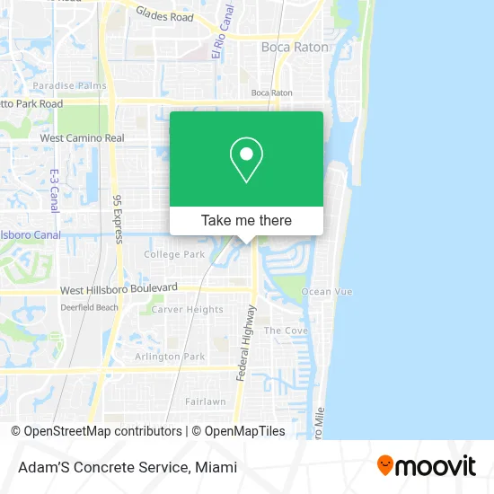 Adam’S Concrete Service map