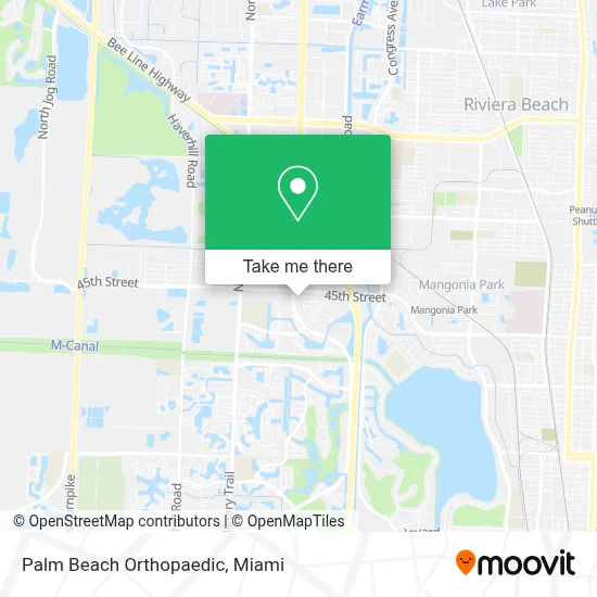 Palm Beach Orthopaedic map