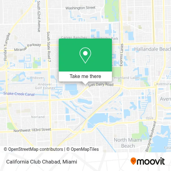 California Club Chabad map