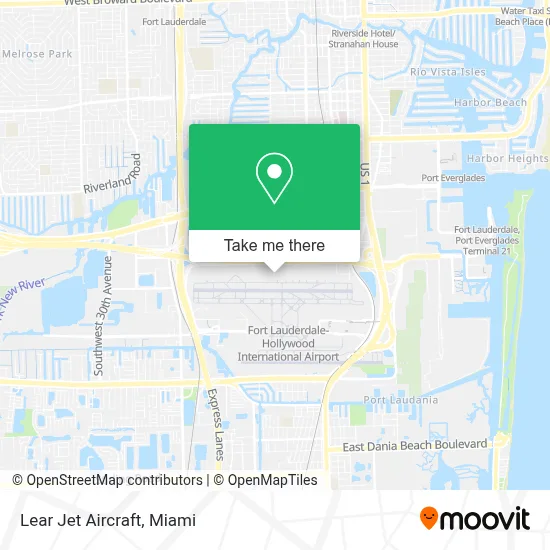 Lear Jet Aircraft map