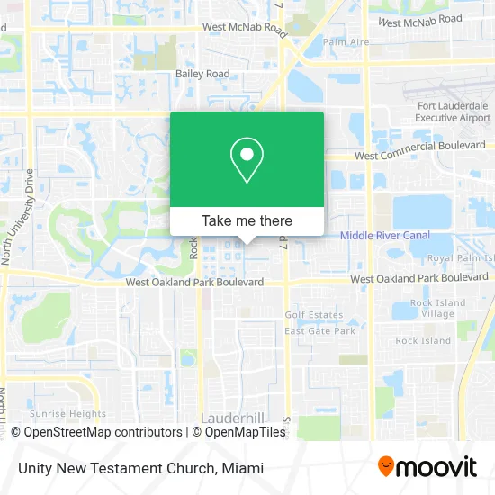 Unity New Testament Church map