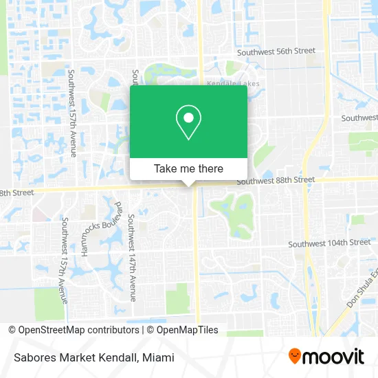 Sabores Market Kendall map