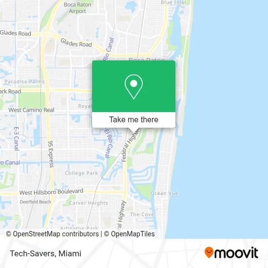Tech-Savers map