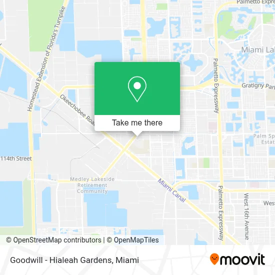 Goodwill - Hialeah Gardens map