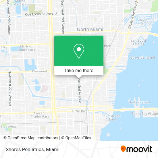 Shores Pediatrics map