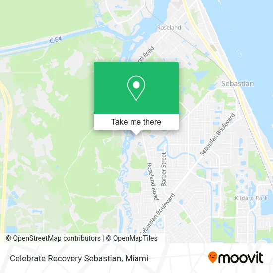 Celebrate Recovery Sebastian map