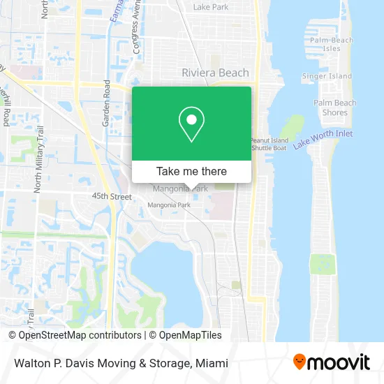 Walton P. Davis Moving & Storage map