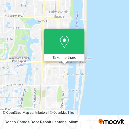 Rocco Garage Door Repair Lantana map
