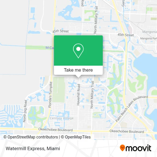 Watermill Express map