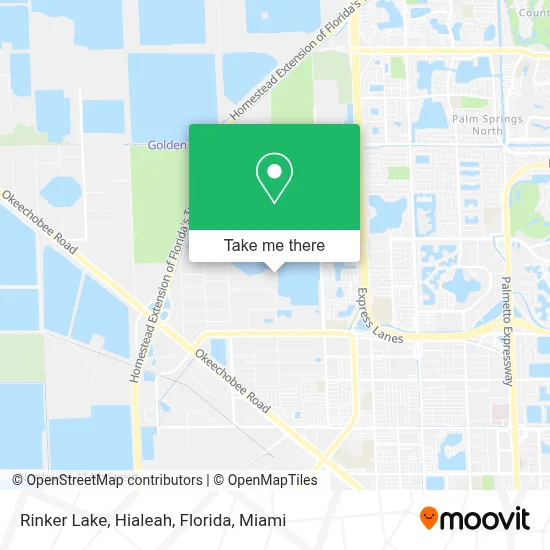 Rinker Lake, Hialeah, Florida map