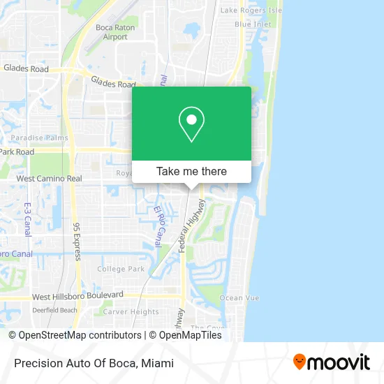Precision Auto Of Boca map