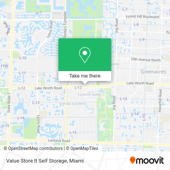 Value Store It Self Storage map