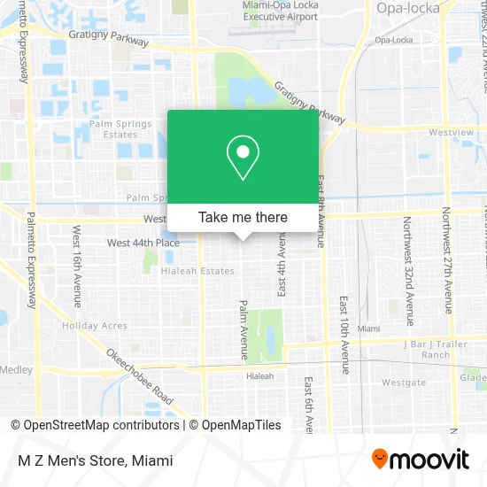 M Z Men's Store map