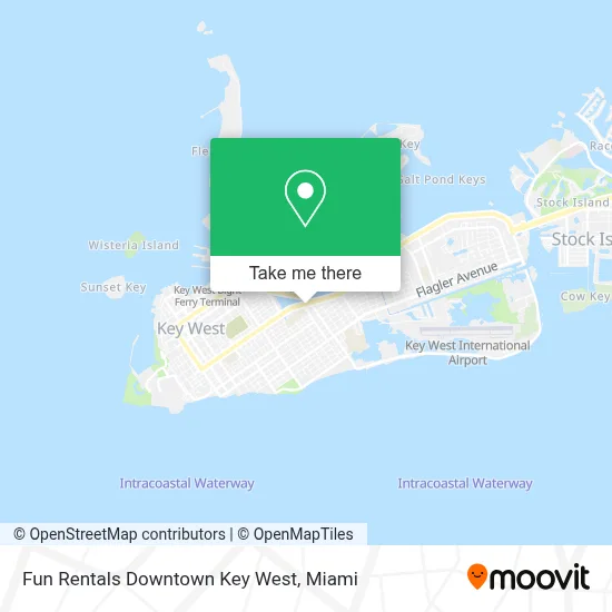 Fun Rentals Downtown Key West map