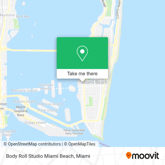 Body Roll Studio Miami Beach map