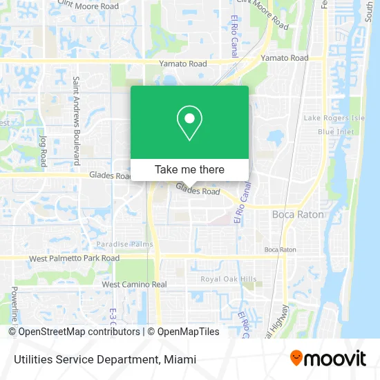 Utilities Service Department map