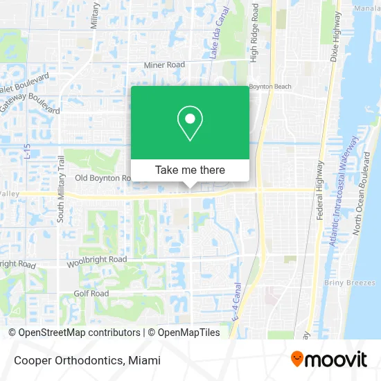 Cooper Orthodontics map
