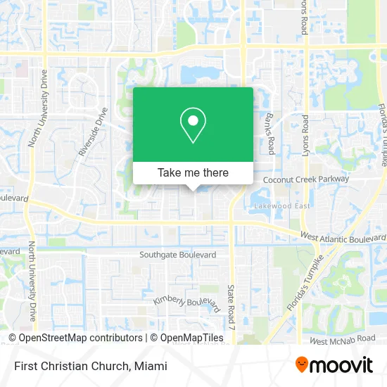 First Christian Church map