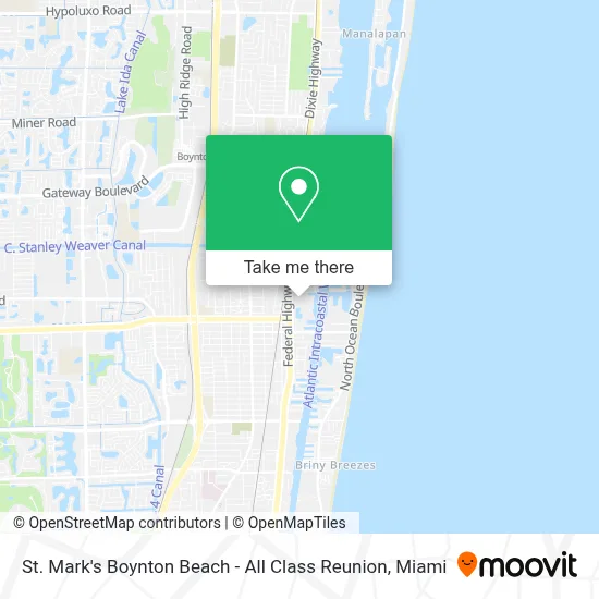St. Mark's Boynton Beach - All Class Reunion map
