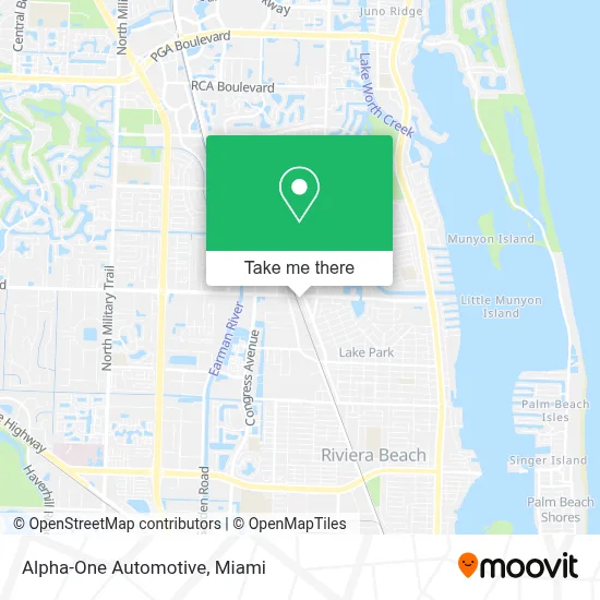 Alpha-One Automotive map