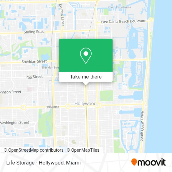 Life Storage - Hollywood map