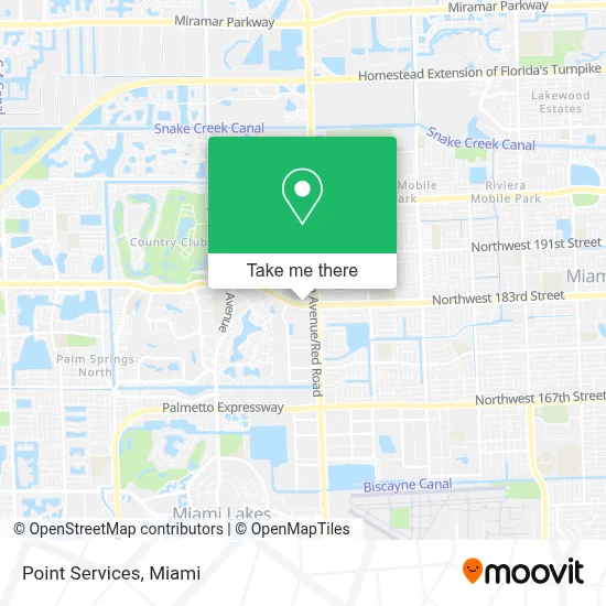 Point Services map
