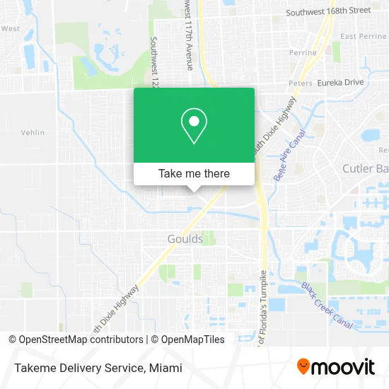 Takeme Delivery Service map