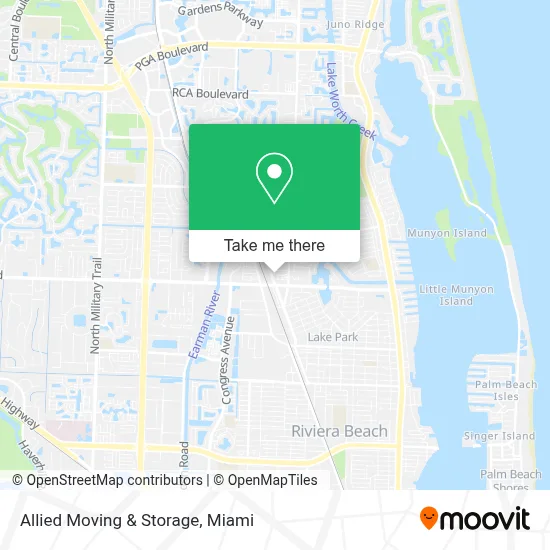 Allied Moving & Storage map