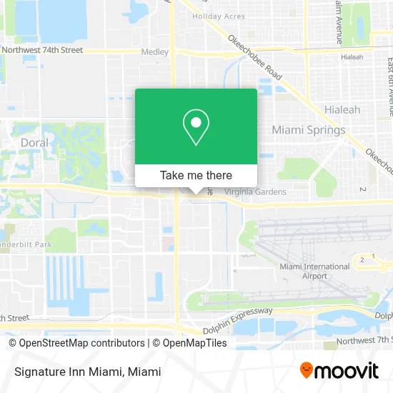 Signature Inn Miami map