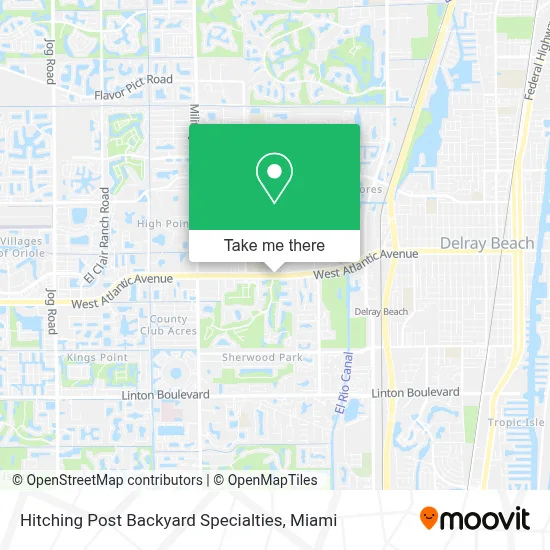 Hitching Post Backyard Specialties map